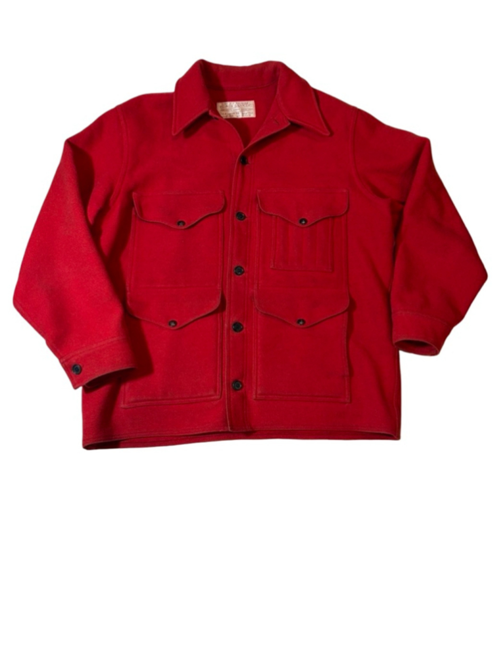 Vintage Filson Mackinaw Cruiser Jacket Red Wool USA Workwear Hunting